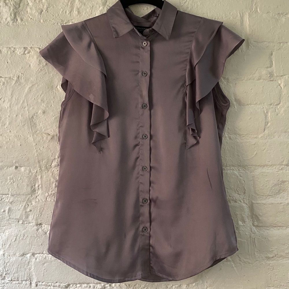 Banana Republic Silk Purple Blouse